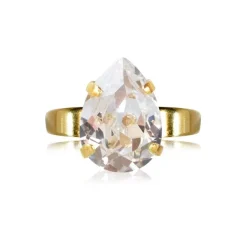 Caroline Svedbom Ring Mini Drop Crystal (Guld)