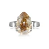 Caroline Svedbom Ring Mini Drop Golden Shadow (Rhodium)