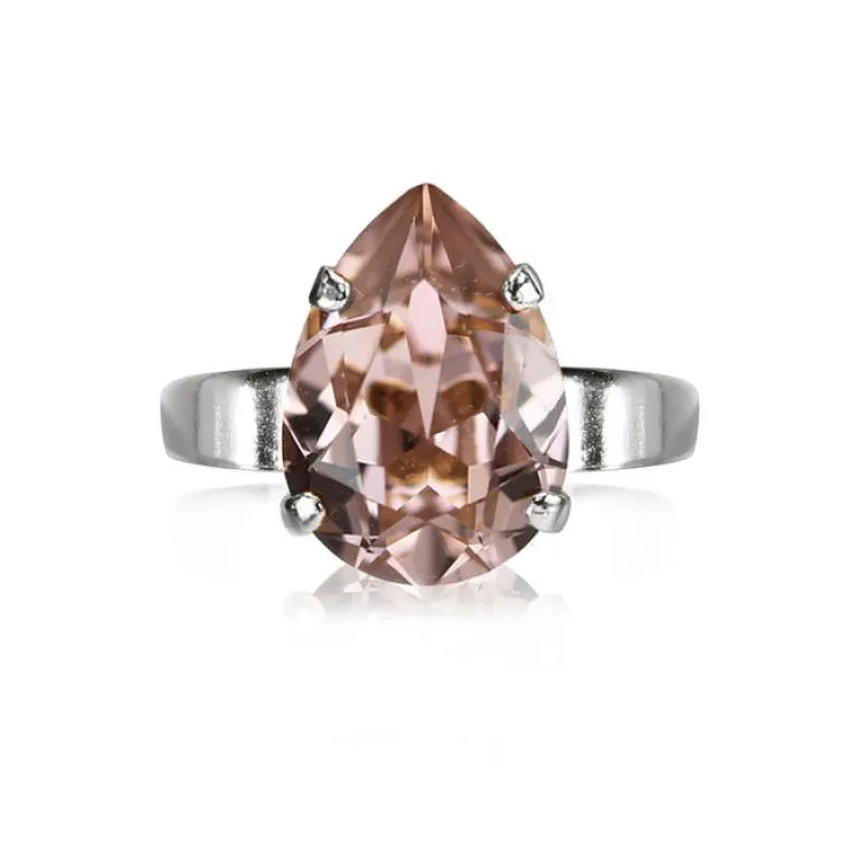 Caroline Svedbom Ring Mini Drop Vintage Rose (Rhodium)