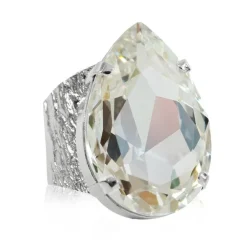 Caroline Svedbom Ring Perfect Drop Crystal (Rhodium)