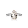 Caroline Svedbom Ring Petite Drop Crystal (Rhodium)