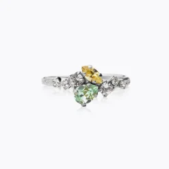 Caroline Svedbom Sandra Ring / Chrysolite + Jonquil (Rhodium)