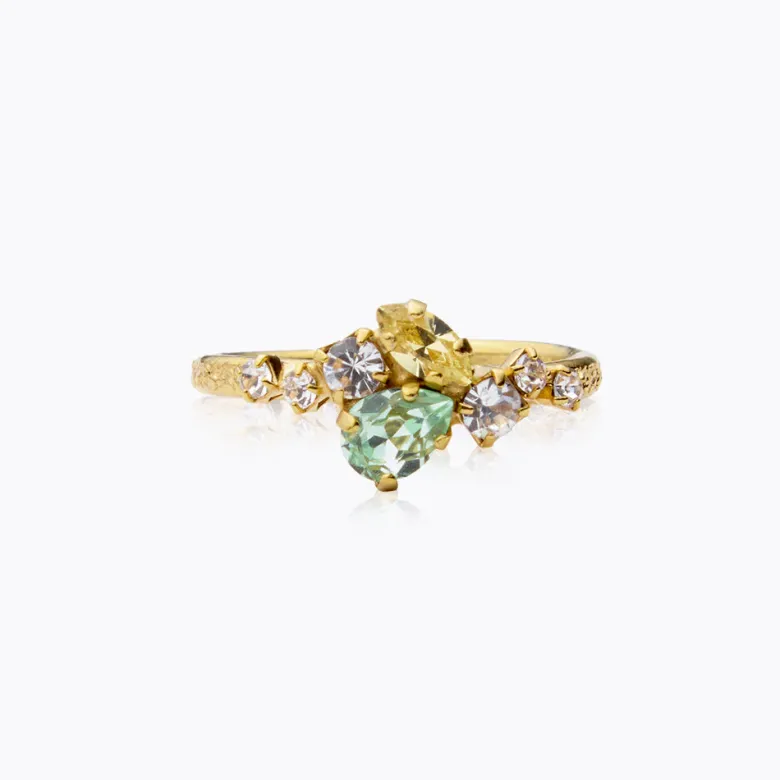 Caroline Svedbom Sandra Ring / Chrysolite + Jonquil (Guld)