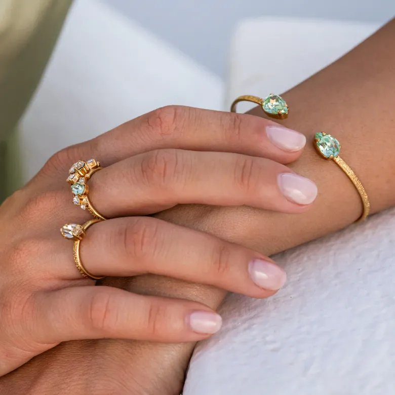 Caroline Svedbom Sandra Ring / Chrysolite + Jonquil (Guld)