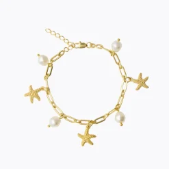 Caroline Svedbom Sea Star Kedja Armband / Pearl (Guld)