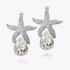 Caroline Svedbom Sea Star Drop Örhängen / Crystal (Rhodium)
