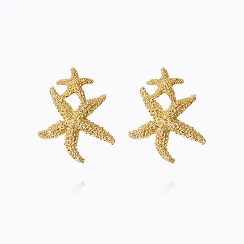 Caroline Svedbom Sea Star Twin Örhängen (Guld)