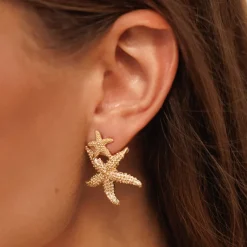 Caroline Svedbom Sea Star Twin Örhängen (Guld)