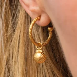 Caroline Svedbom Shell Loops Örhängen / (Guld)