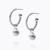 Caroline Svedbom Shell Loops Örhängen / (Rhodium)