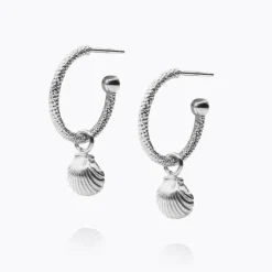 Caroline Svedbom Shell Loops Örhängen / (Rhodium)