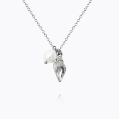 Caroline Svedbom Shell Pearl Halsband / (Rhodium)