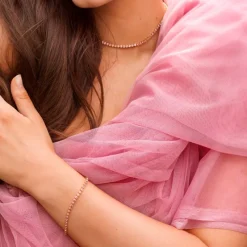 Caroline Svedbom Siri Halsband/ Light Rose (Guld)