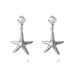 Caroline Svedbom Starfish Örhängen Rhodium Crystal