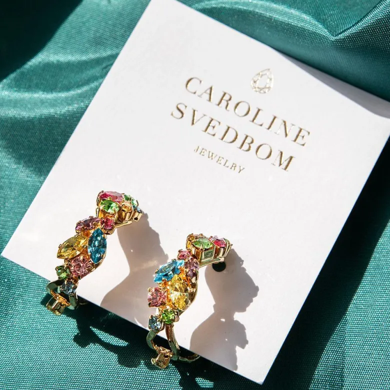 Caroline Svedbom Stella Örhängen / Rainbow Combo (Guld)