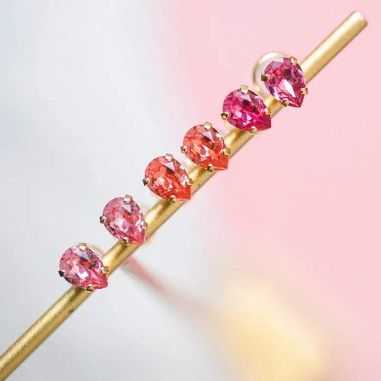 Caroline Svedbom Superpetite Drop Örhängen / Rose Peach (Guld)