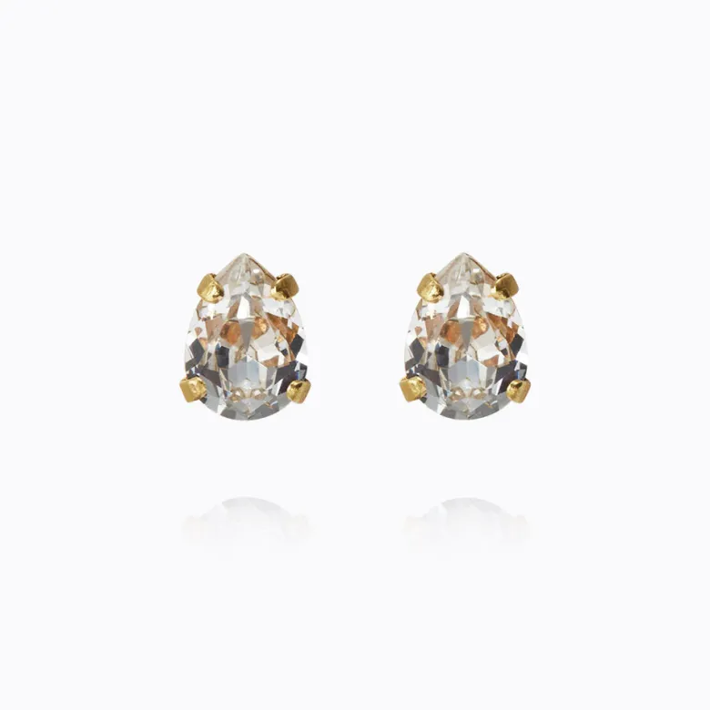 Caroline Svedbom Superpetite Drop Örhängen / Crystal (Guld)