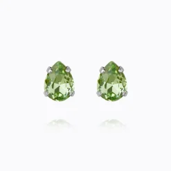 Caroline Svedbom Superpetite Drop Örhängen / Peridot (Rhodium)