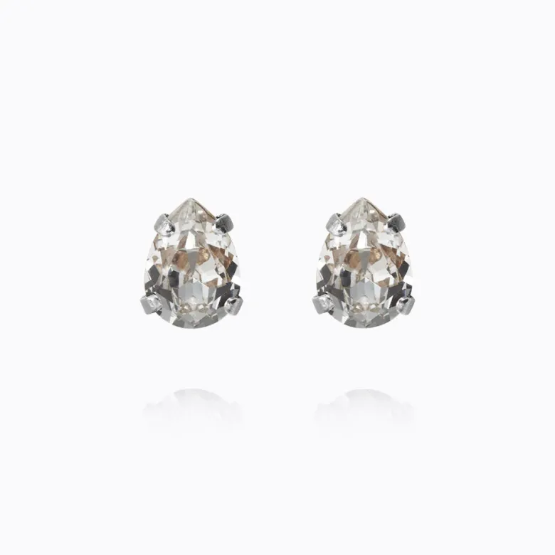 Caroline Svedbom Superpetite Drop Örhängen / Crystal (Rhodium)