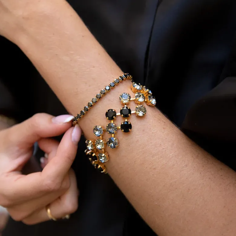 Caroline Svedbom Zara Armband / Jet (Guld)