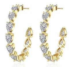 Celine Estelle Eleganta örhängen med 18K guld förgyllning och CZ