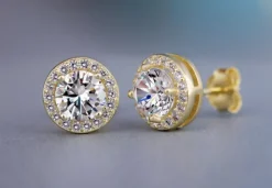 Celine Estelle Guld Studs 18K förgyllning med CZ – CEEG096