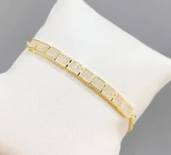 Celine Estelle Guldarmband med 18K förgyllning och cubic zirconia stenar- Reglerbart