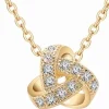 Celine Estelle Knut Guldhalsband med 18K förgyllning och CZ 40+5 cm