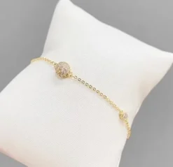 Celine Estelle Reglerbart Guldarmband med 18K förgyllning och CZ 16+4 cm