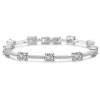 Celine Estelle Silverarmband med Vitguld och CZ 16,5+2 cm