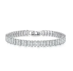Celine Estelle Silverarmband med Vitguld och CZ 6 MM