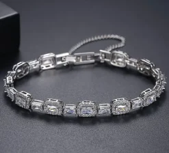Celine Estelle Silverarmband i mässing med CZ 17+5 cm