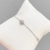 Celine Estelle Silverarmband med rund CZ stenar – Reglerbart