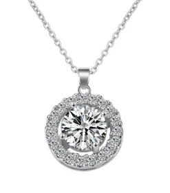 Celine Estelle Silverhalsband med cubic zirconia och CZ 40+5 cm