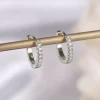 Celine Estelle Silverörhängen med Vitguld och cubic zirconia stenar