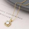 Celine Estelle Stilrent Guldhalsband med 18K förgyllning och CZ 40+5 cm