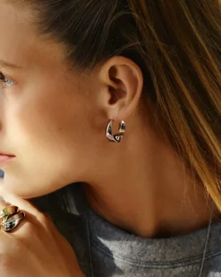 Edblad Helix Hoops L – Stål