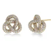 Edblad Infinity Knot Sparkle Studs L – Guld