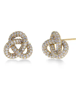 Edblad Infinity Knot Sparkle Studs L – Guld