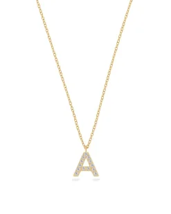 Edblad Letter Halsband Sparkle A-Ö – Guld