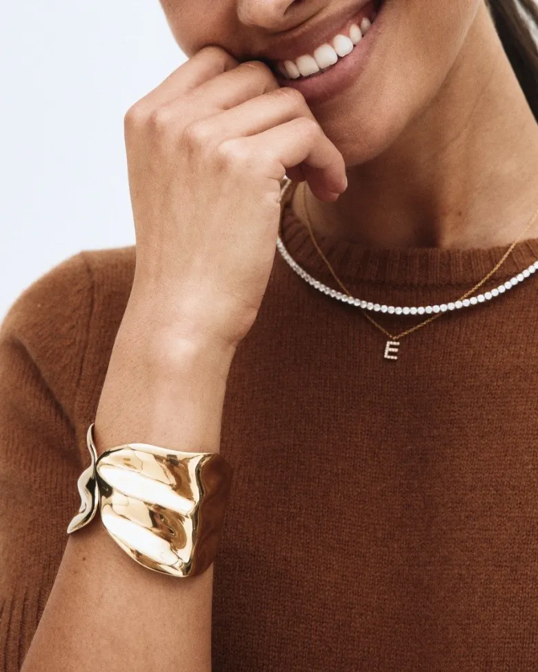 Edblad Letter Halsband Sparkle A-Ö – Guld