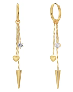 Edblad Peak Hoops Multi Heart Guld 127223