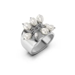 Edblad Pearl Signet Ring Stål
