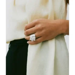 Edblad Pearl Signet Ring Stål