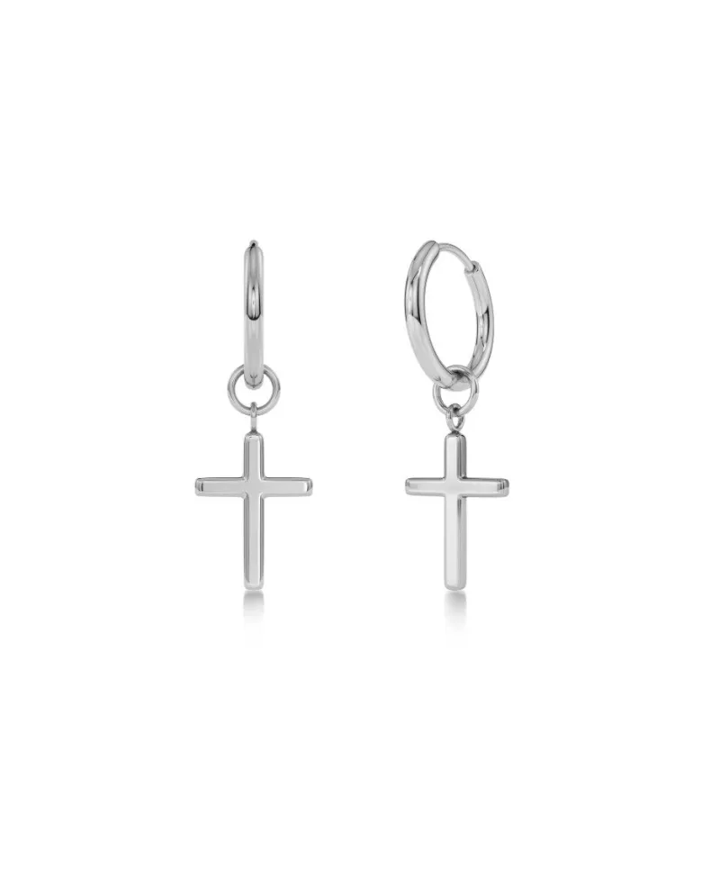 Edblad Spirit Cross Hoops – Stål