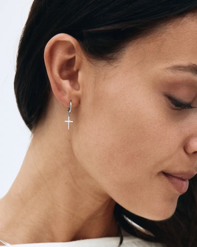 Edblad Spirit Cross Hoops – Stål