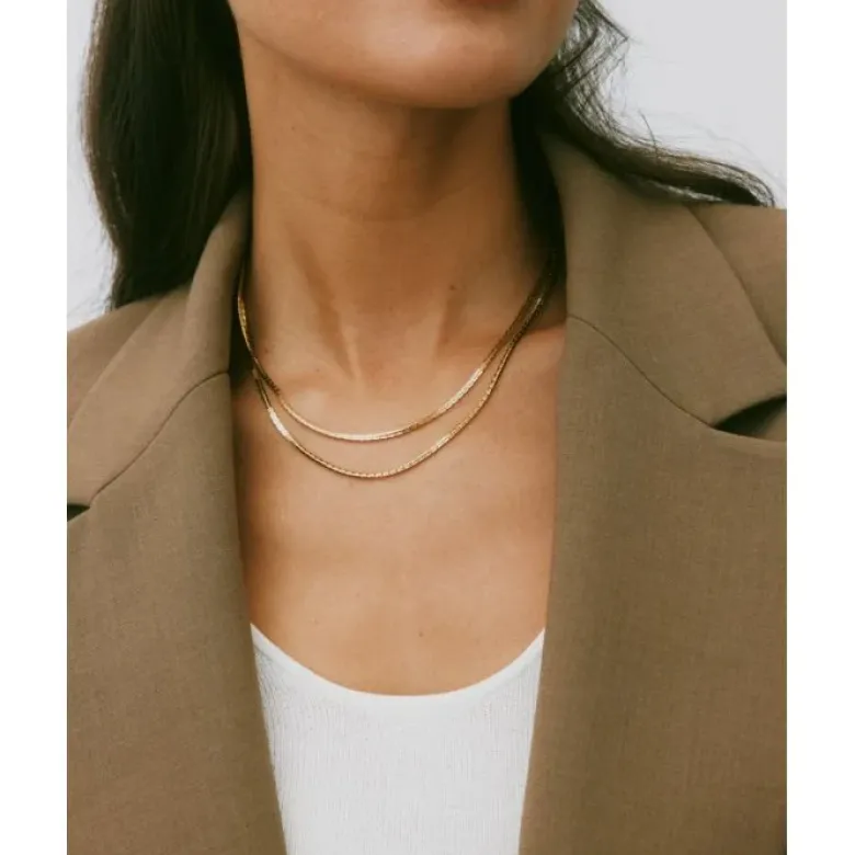 Edblad Square Link Halsband Guld