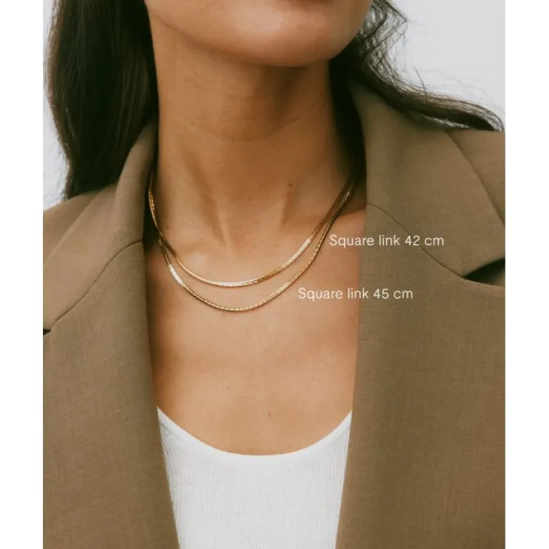 Edblad Square Link Halsband Guld