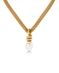 Edblad Swivel Halsband Pearl L – Guld