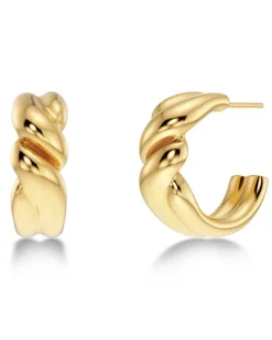 Edblad Twist Hoops L Örhängen Guld